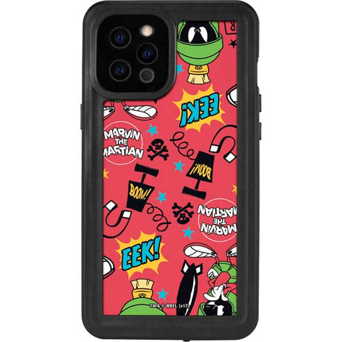 Looney Tunes Marvin the Martian Patches iPhone 12 Pro Max Waterproof Case