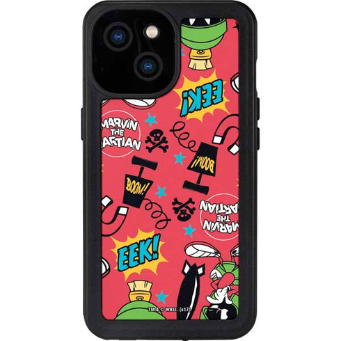 Looney Tunes Marvin the Martian Patches iPhone 13 Mini Waterproof Case