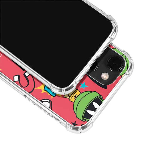 Looney Tunes Marvin the Martian Patches iPhone 14 Clear Case