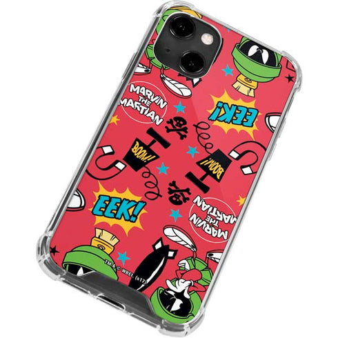 Looney Tunes Marvin the Martian Patches iPhone 14 Clear Case