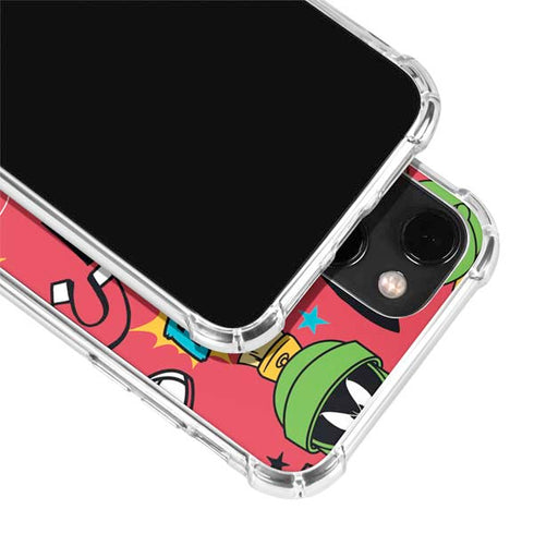 Looney Tunes Marvin the Martian Patches iPhone 14 Plus Clear Case