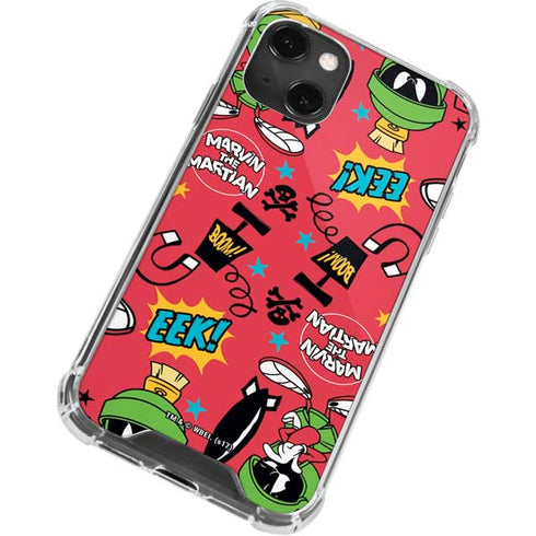 Looney Tunes Marvin the Martian Patches iPhone 14 Plus Clear Case