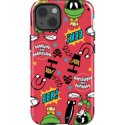 Looney Tunes Marvin the Martian Patches iPhone 14 Impact Case