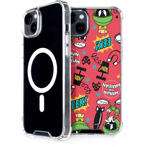 Looney Tunes Marvin the Martian Patches iPhone 15 Plus MagSafe Case