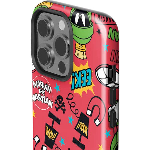 Looney Tunes Marvin the Martian Patches iPhone 14 Pro Impact Case