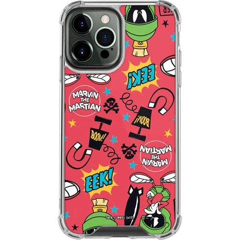 Looney Tunes Marvin the Martian Patches iPhone 14 Pro Max Clear Case