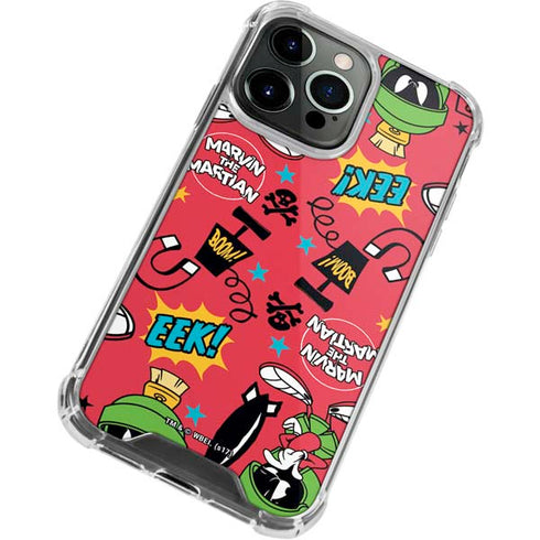 Looney Tunes Marvin the Martian Patches iPhone 15 Pro Max Clear Case