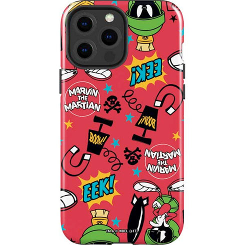 Looney Tunes Marvin the Martian Patches iPhone 15 Pro Max Impact Case
