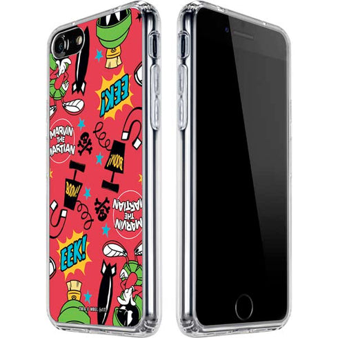 Looney Tunes Marvin the Martian Patches iPhone SE (2nd & 3rd Gen) Clear Case