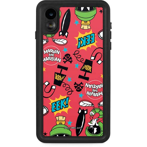 Looney Tunes Marvin the Martian Patches iPhone XR Waterproof Case