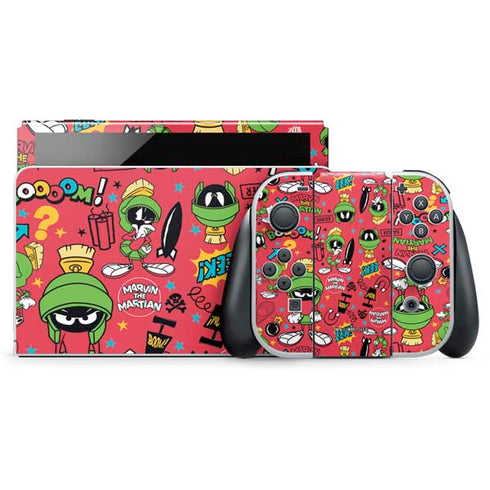 Looney Tunes Marvin the Martian Patches Nintendo Switch OLED (2021) Skin