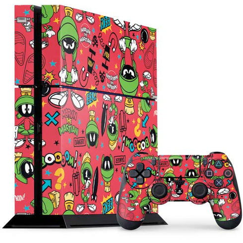 Looney Tunes Marvin the Martian Patches PS4 Console and Controller Bundle Skin