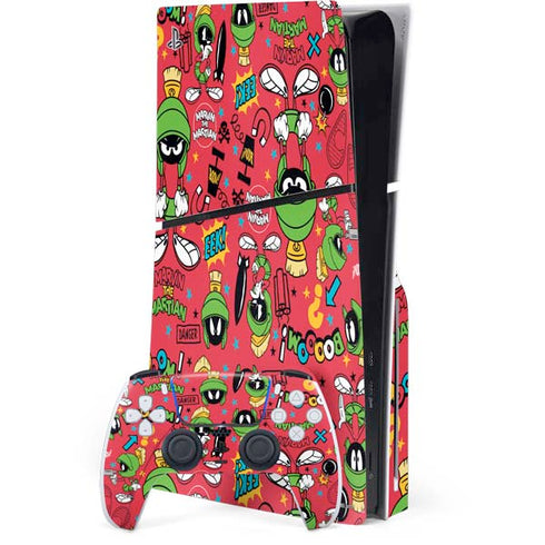 Looney Tunes Marvin the Martian Patches PS5 Slim Disk Bundle Skin