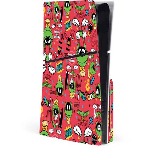 Looney Tunes Marvin the Martian Patches PS5 Slim Disk Console Skin