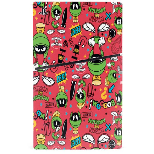 Looney Tunes Marvin the Martian Patches PS5 Slim Disk Console Skin