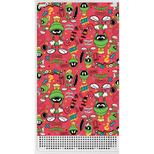 Looney Tunes Marvin the Martian Patches Xbox Series S Console Skin