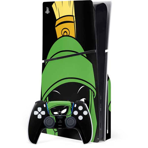 Looney Tunes Marvin the Martian PS5 Slim Disk Bundle Skin