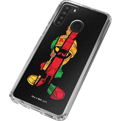 Looney Tunes Marvin the Martian Sliced Galaxy A21 Clear Case