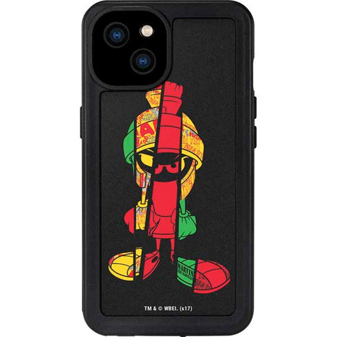 Looney Tunes Marvin the Martian Sliced iPhone 15 Plus Waterproof Case