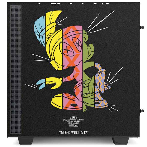 Looney Tunes Marvin the Martian Sliced Juxtapose NZXT H510 Compact ATX Mid-Tower Case Skin
