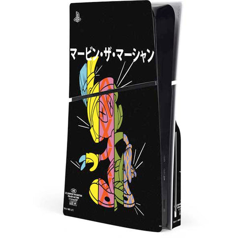 Looney Tunes Marvin the Martian Sliced Juxtapose PS5 Slim Disk Console Skin