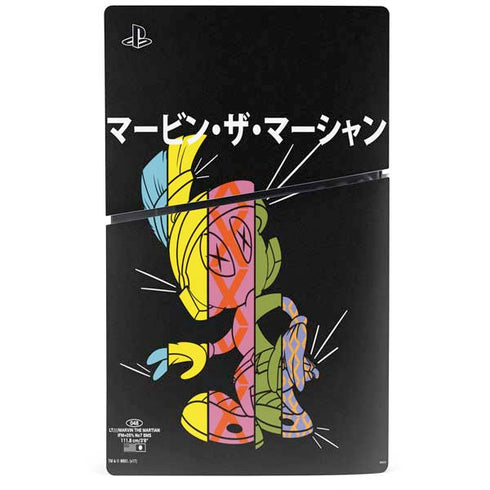 Looney Tunes Marvin the Martian Sliced Juxtapose PS5 Slim Disk Console Skin