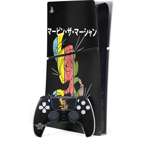 Looney Tunes Marvin the Martian Sliced Juxtapose PS5 Slim Digital Edition Console Skin