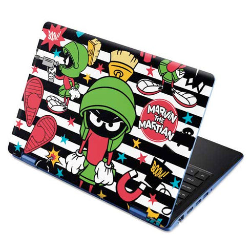 Looney Tunes Marvin the Martian Striped Patches Aspire R11 11.6in Skin