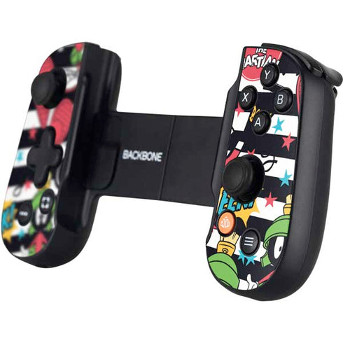 Looney Tunes Marvin the Martian Striped Patches Backbone One for iPhone Game Controller Skin