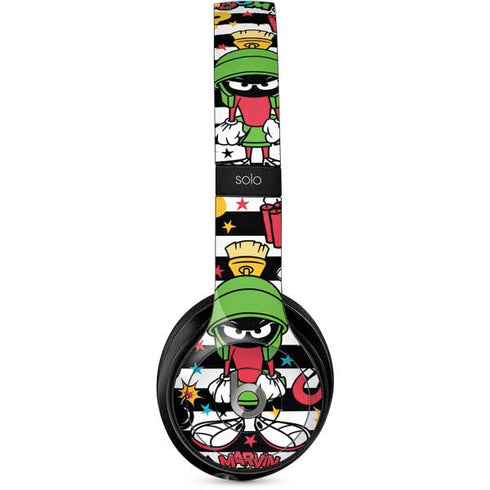 Looney Tunes Marvin the Martian Striped Patches Beats Solo 2 Wired Skin