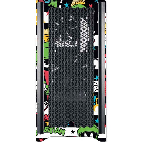 Looney Tunes Marvin the Martian Striped Patches Corsair 4000D Tempered Glass Mid-Tower ATX Case Skin