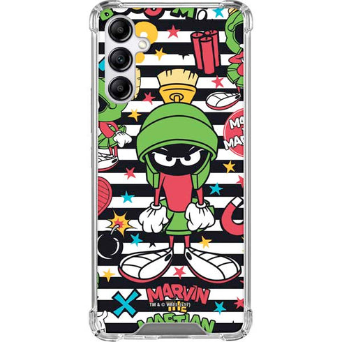 Looney Tunes Marvin the Martian Striped Patches Galaxy A15 5G Clear Case