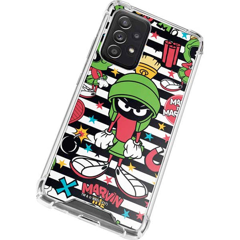 Looney Tunes Marvin the Martian Striped Patches Galaxy A52 5G Clear Case