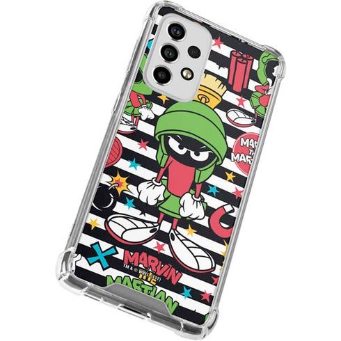 Looney Tunes Marvin the Martian Striped Patches Galaxy A53 5G Clear Case