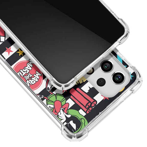 Looney Tunes Marvin the Martian Striped Patches Galaxy A53 5G Clear Case