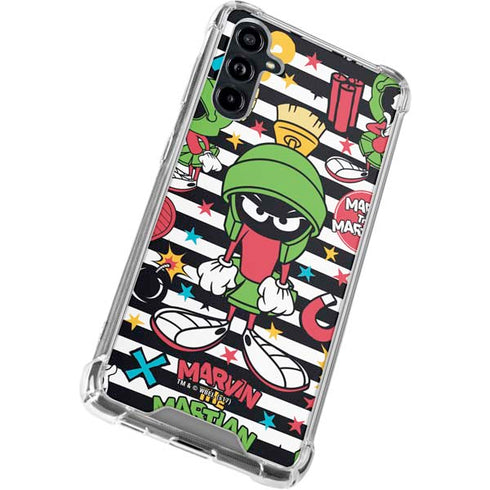 Looney Tunes Marvin the Martian Striped Patches Galaxy A54 5G Clear Case