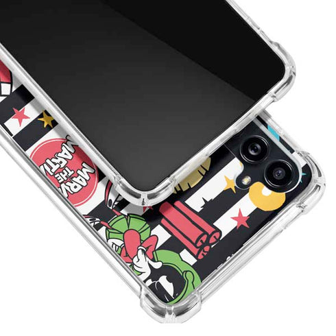 Looney Tunes Marvin the Martian Striped Patches Galaxy A54 5G Clear Case