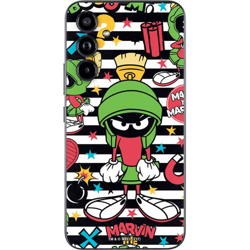 Looney Tunes Marvin the Martian Striped Patches Galaxy A54 5G Skin