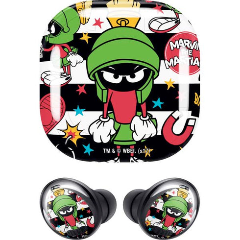 Looney Tunes Marvin the Martian Striped Patches Galaxy Buds Pro Skin