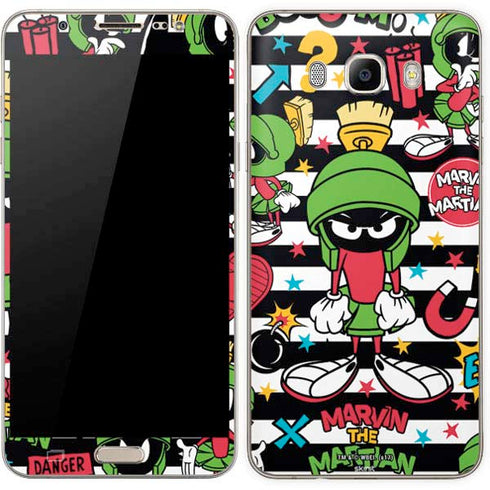 Looney Tunes Marvin the Martian Striped Patches Galaxy J7 Skin