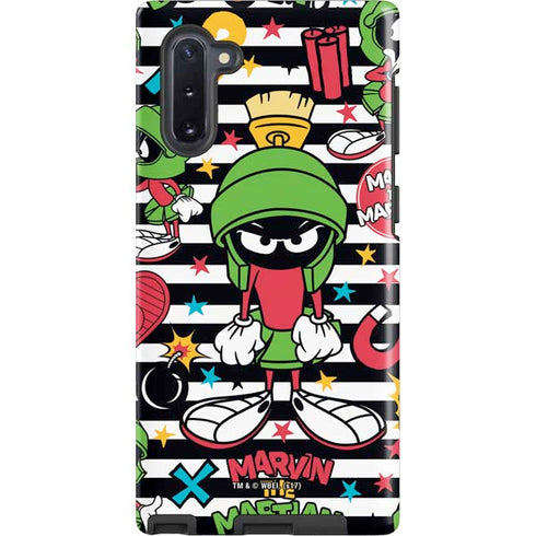 Looney Tunes Marvin the Martian Striped Patches Galaxy Note 10 Pro Case
