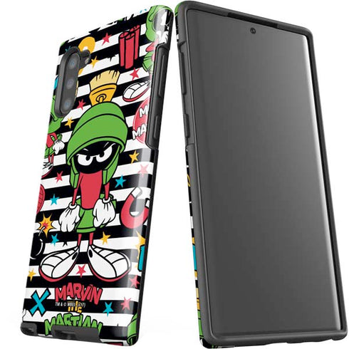 Looney Tunes Marvin the Martian Striped Patches Galaxy Note 10 Pro Case