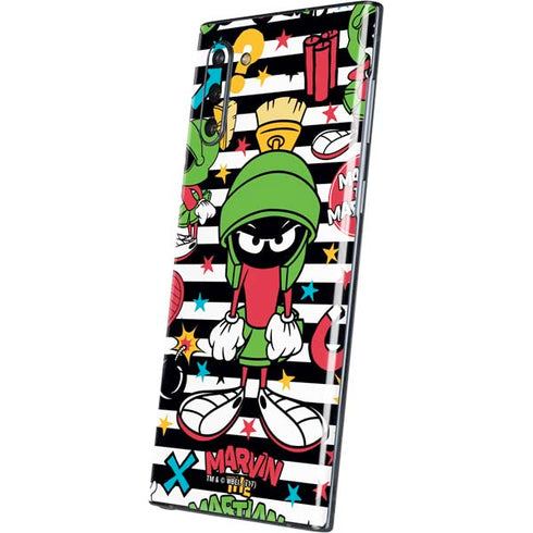 Looney Tunes Marvin the Martian Striped Patches Galaxy Note 10 Skin