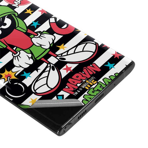 Looney Tunes Marvin the Martian Striped Patches Galaxy Note 10 Skin