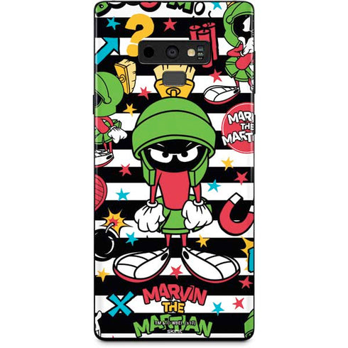 Looney Tunes Marvin the Martian Striped Patches Galaxy Note 9 Skin