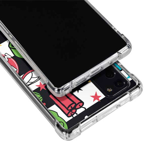 Looney Tunes Marvin the Martian Striped Patches Galaxy Note20 5G Clear Case