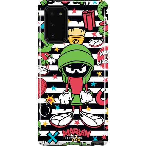 Looney Tunes Marvin the Martian Striped Patches Galaxy Note20 5G Pro Case