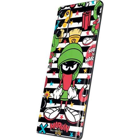 Looney Tunes Marvin the Martian Striped Patches Galaxy Note20 5G Skin