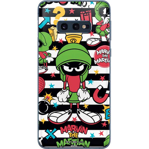 Looney Tunes Marvin the Martian Striped Patches Galaxy S10e Skin