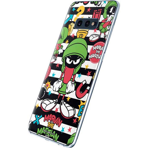 Looney Tunes Marvin the Martian Striped Patches Galaxy S10e Skin